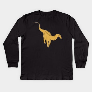 Apatosaurus - Prehistoric Dinosauria - Sauropod Dinosaur Kids Long Sleeve T-Shirt